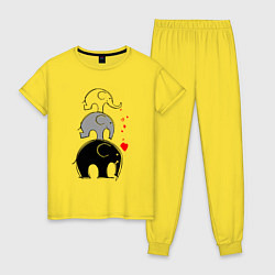 Женская пижама Милые слоники