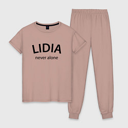Женская пижама Lidia never alone - motto