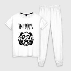 Пижама хлопковая женская In Flames - rock panda, цвет: белый