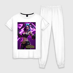 Пижама хлопковая женская League of Legends Akali Kda, цвет: белый