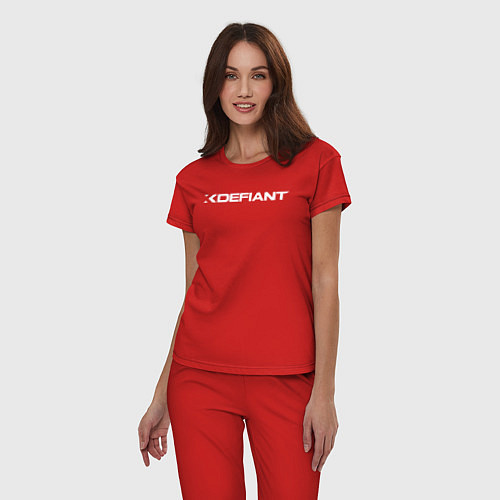 Женская пижама Xdefiant лого / Красный – фото 3