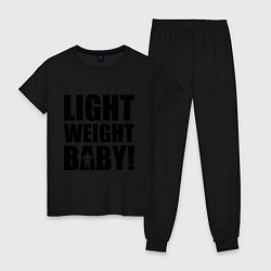 Пижама хлопковая женская Light weight baby, цвет: черный