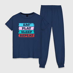 Женская пижама Eat play sleep repeat