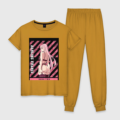 Женская пижама Франкс Зеро Ту / Горчичный – фото 1
