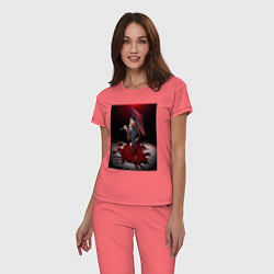 Пижама хлопковая женская Re:Zero Субару Нацуки, цвет: коралловый — фото 2