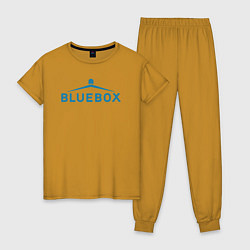 Пижама хлопковая женская Доктор Кто Bluebox, цвет: горчичный