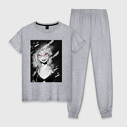 Пижама хлопковая женская Senpai девушка, цвет: меланж