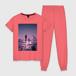 Пижама хлопковая женская Для тебя Бессмертный Фуши, цвет: коралловый