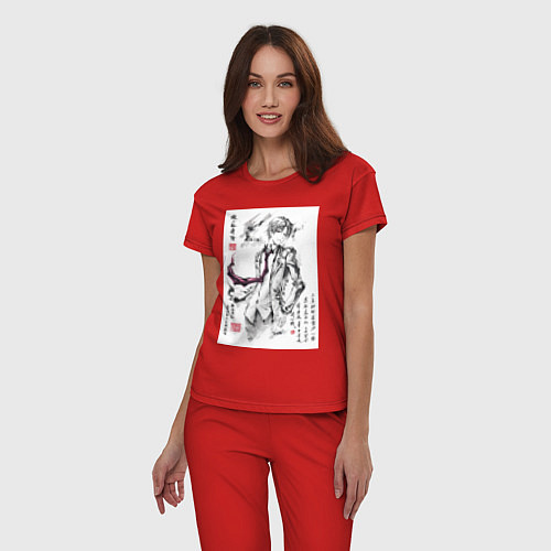 Женская пижама Киётака Аянокоджи арт / Красный – фото 3