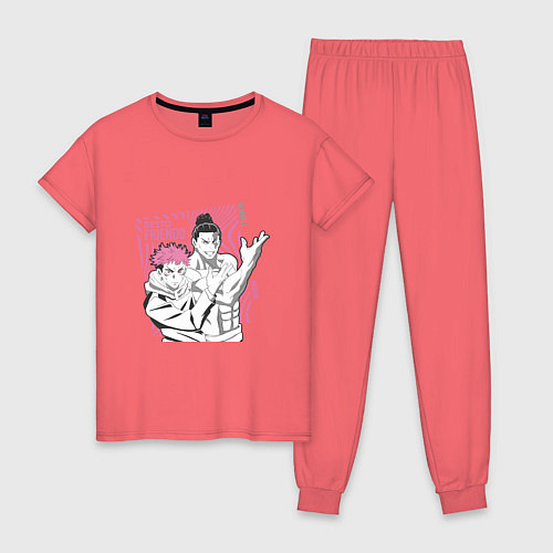Женская пижама Магическая битва Итадори Besto friendo / Коралловый – фото 1