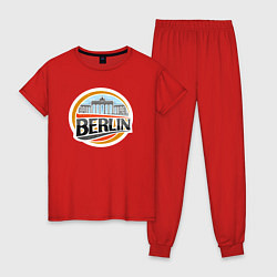 Пижама хлопковая женская Berlin, цвет: красный