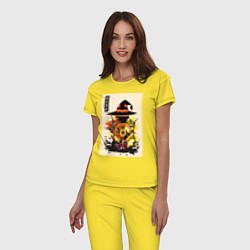 Пижама хлопковая женская Этот замечательный мир Мэгумин, цвет: желтый — фото 2