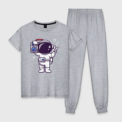 Женская пижама Космонавт с бумбоксом