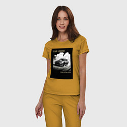 Пижама хлопковая женская Японский корч, цвет: горчичный — фото 2