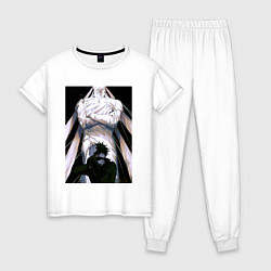 Пижама хлопковая женская Магическая битва Мэгуми Фусигуро холодный юноша, цвет: белый