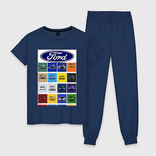 Женская пижама Ford модели / Тёмно-синий – фото 1