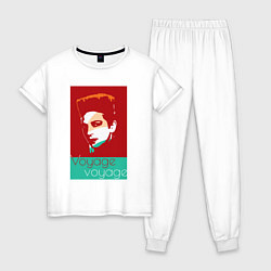 Пижама хлопковая женская Voyage voyage, цвет: белый