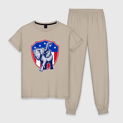 Женская пижама Elephant USA / Миндальный – фото 1