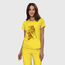 Пижама хлопковая женская Золотая рыбка, цвет: желтый — фото 2