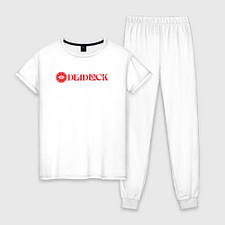 Женская пижама Deadlock red logo