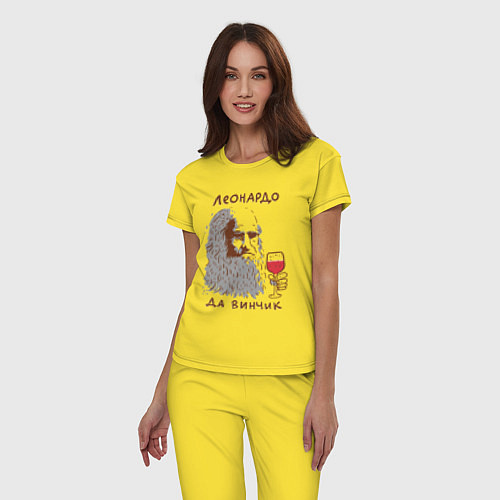 Женская пижама Леонардо да винчик / Желтый – фото 3