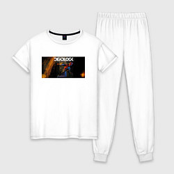 Пижама хлопковая женская Deadlock Infernus, цвет: белый