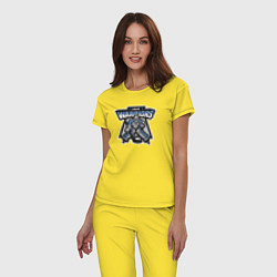 Пижама хлопковая женская Воины льда, цвет: желтый — фото 2
