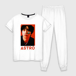 Пижама хлопковая женская Astro Роки, цвет: белый