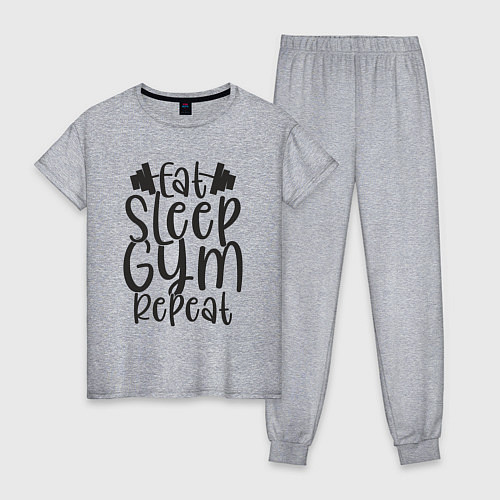 Женская пижама Eat sleep gym / Меланж – фото 1