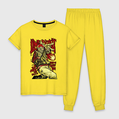 Женская пижама Limp Bizkit skull / Желтый – фото 1