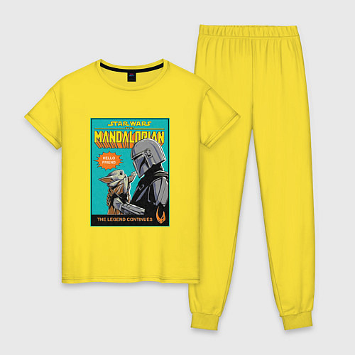 Женская пижама Mandalorian - Din Djarin / Желтый – фото 1