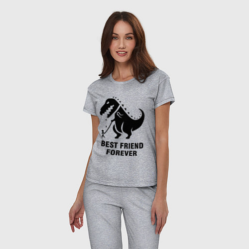 Женская пижама Godzilla best friend / Меланж – фото 3