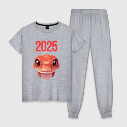 Женская пижама Оранжевая змея 2025