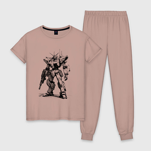 Женская пижама Боевой бот / Пыльно-розовый – фото 1