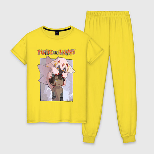 Женская пижама Made in Abyss - Reg and Faputa / Желтый – фото 1
