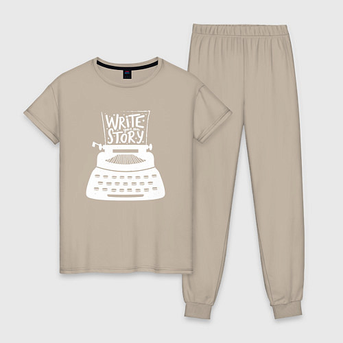 Женская пижама Напиши историю / Миндальный – фото 1