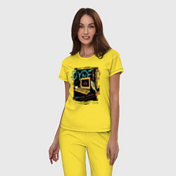 Пижама хлопковая женская Ассасинс криид шадоу, цвет: желтый — фото 2