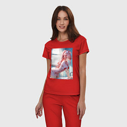 Пижама хлопковая женская Медсестричка позаботится о тебе, цвет: красный — фото 2