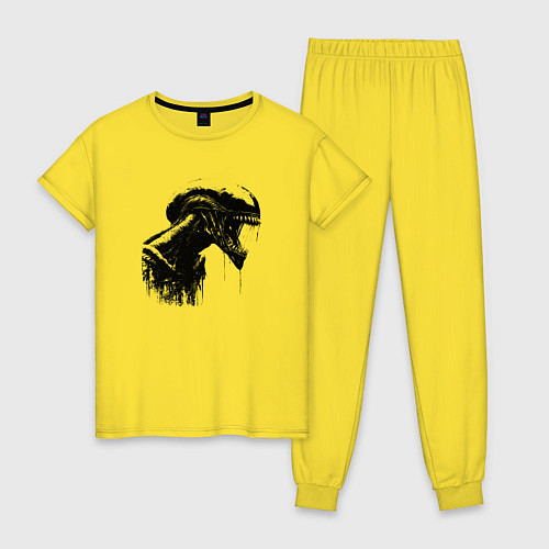Женская пижама Мощный ксеноморф / Желтый – фото 1
