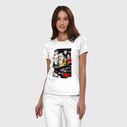 Пижама хлопковая женская Star Trek: Команда Энтерпрайз, цвет: белый — фото 2