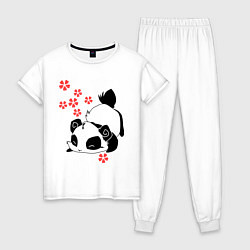 Женская пижама Цветочная панда