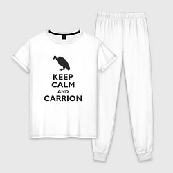 Пижама хлопковая женская Carrion, цвет: белый