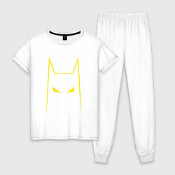 Пижама хлопковая женская Batman minimalism, цвет: белый