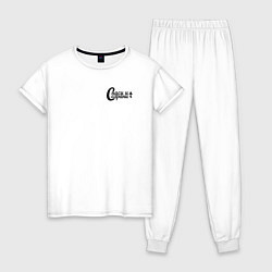 Женская пижама Спаси и сохрани минимализм черный