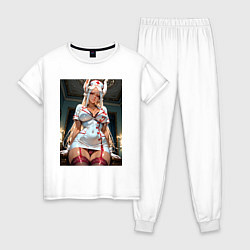 Пижама хлопковая женская Наряд медсестры от Мирко, цвет: белый