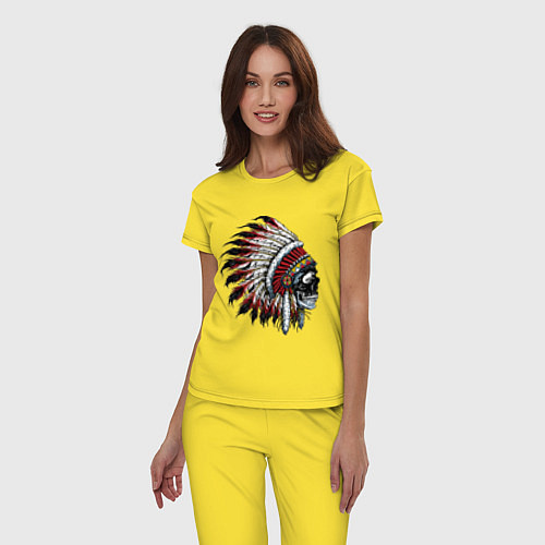 Женская пижама Индеец / Желтый – фото 3