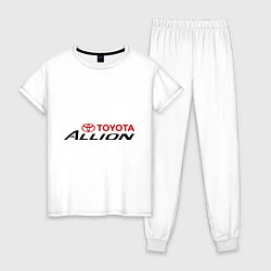 Пижама хлопковая женская Toyota Allion, цвет: белый