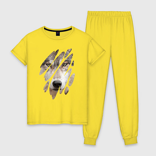 Женская пижама Волк - моё второе Я / Желтый – фото 1
