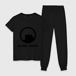 Пижама хлопковая женская Black Mesa: Logo, цвет: черный