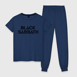 Пижама хлопковая женская Black Sabbath, цвет: тёмно-синий